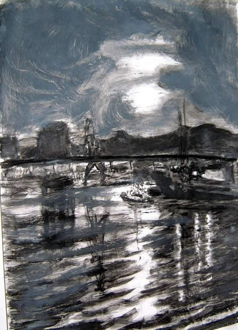 morning harbour image